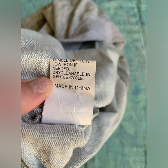 Milanpavilion Zip Up Cropped Grey Drawstring Hoodie Jacket Casual Long Sleeve - Picture 12 of 15